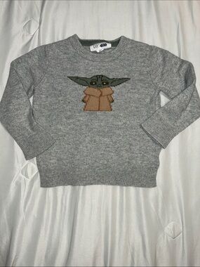 GAP Gray Sweater with Green & Brown Character